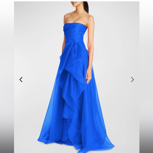 Theia Strapless Evening Gown - Picture 7 of 8